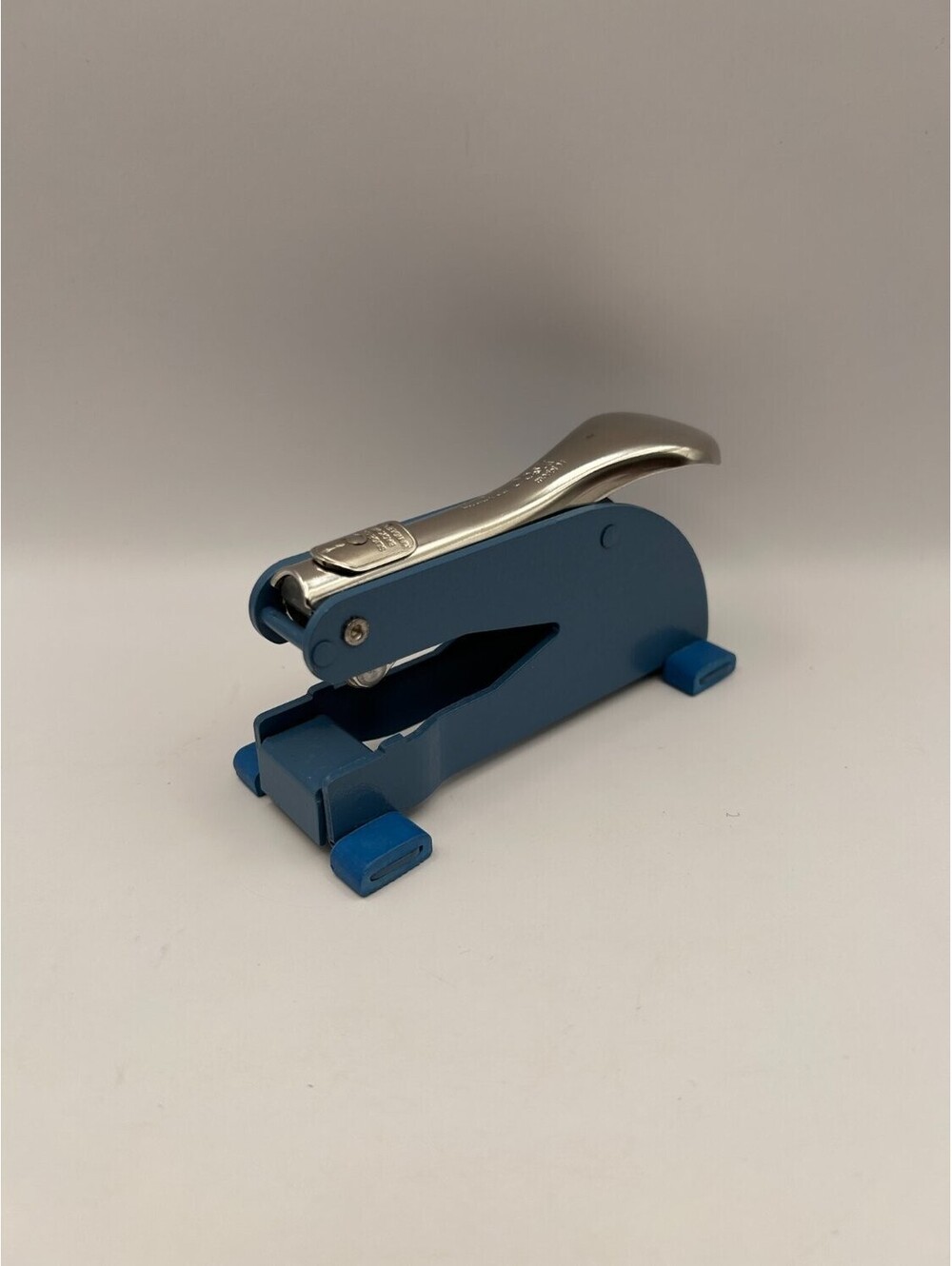 Ideal Desk MODELM Embosser Frame Blue Heavy Duty Seal Notary Press Stand